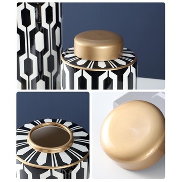 Фарфоровая подставка для растений из имбирной банки Керамическая ваза для цветов 17см x 17см x 33см