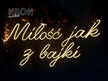 Miłość jak z bajki napis LEDOWY LED Neon LEDON