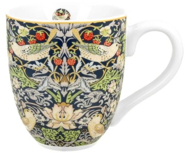 DUŻY KUBEK porcelanowy STRAWBERRY THIEF BLUE Duo 1 L + pudełko PREZENTOWE