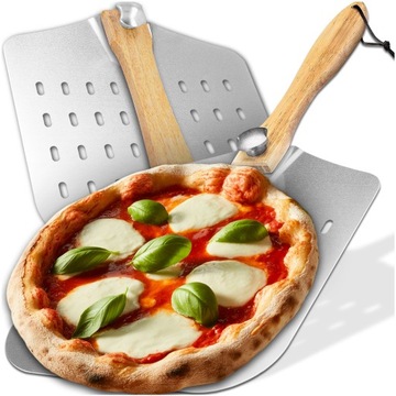 ŁOPATA DO PIZZY PERFOROWANA SKŁADANA SZUFLA TACA STALOWA INOX PROFESJONALNA