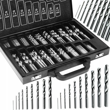 ZESTAW WIERTEŁ DO METALU HSS 170 SZTUK XL