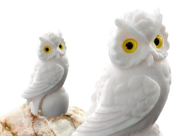 Figurka Sowa alabaster grecki