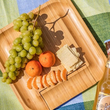 БАМБУКОВАЯ ДОСКА ДЛЯ СЫРА И ЕДЫ + НОЖИ