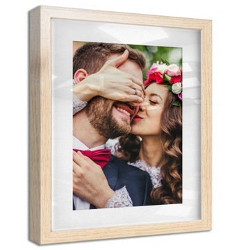 FOTO-RAMA na zdjęcia 70x100 CM 3D DREWNIANA SOSNOWA 2x3 CM
