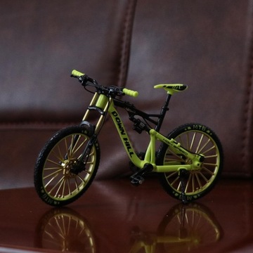 Горный велосипед на палец, металлическая модель 1:10 Модель велосипеда, литой игрушечный велосипед, зеленый