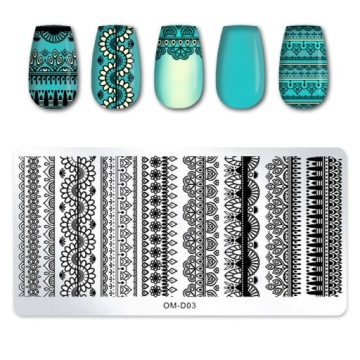 Кружевная пластина для штампов для украшения ногтей LACE