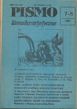 PLA 7/85 Jung Koffski Alchemia Prima materia [spis] Pismo literacko-artyst