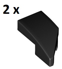 LEGO Black Klin 2x1x2/3 Lewy 29120 2szt