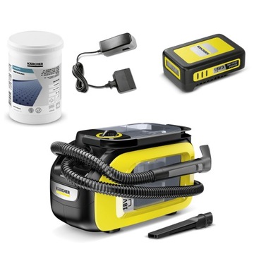 SAMOCHODOWY ODKURZACZ DO PRANIA TAPICERKI KARCHER SE3-18 + CHEMIA DO PRANIA