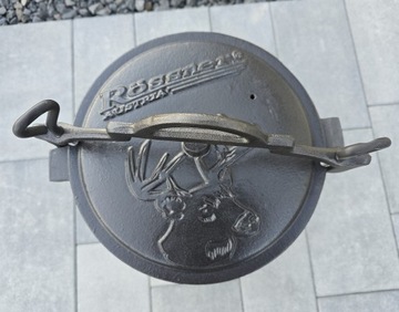 Чугунный охотничий чайник, 8 литров.