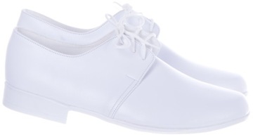 Półbuty Buty Chłopięce Komunijne Wizytowe Białe Eleganckie Gładkie 35