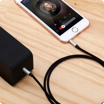 BASEUS KABEL MINI JACK 3.5MM WTYK AUX PRZEWÓD AUDIO DO AUTA 100CM 1M