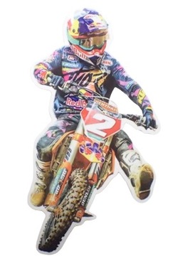 KINI MOTOCROSS DAKAR RED BULL NAKLEJKA STICKER 10,6 x 17,5 cm