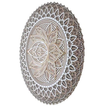 Boho Decor kwiatowa ścienna metalowa mandala