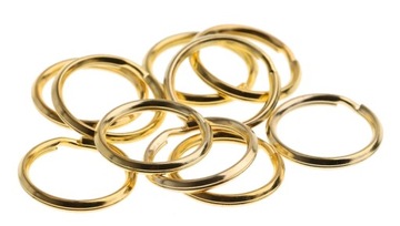 KÓŁKO KÓŁKA BRELOK DO KLUCZY 10 szt ZŁOTE 20 mm