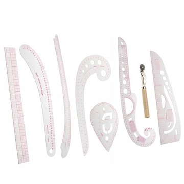 7Pcs Sew French Curve Metric Shaped Ruler Measure