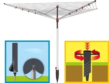 Садовая наружная сушилка с поворотным механизмом Strong Vileda Sun Lift Plus 60