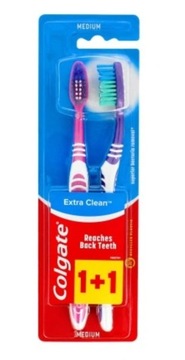 Colgate Extra Clean Szczoteczka Medium 2 szt