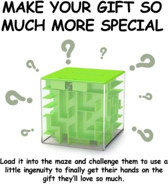 Головоломка-лабиринт-копилка цвета селадона