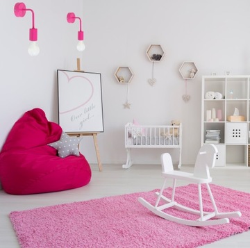 Kinkiet Czerwony Ścienny Lampa Dla Dzieci Lampka Nocna Czerwona Loft Led