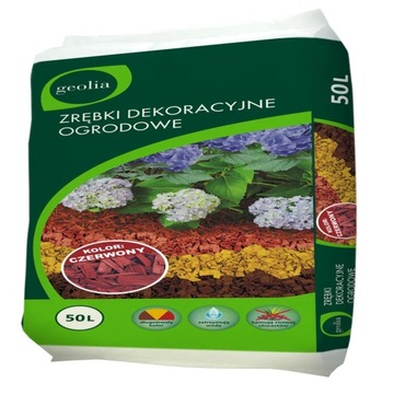Zrębki dekoracyjne czerwone 50l Geolia