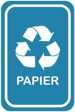 PAPIER NAKLEJKI na kosz SEGREGACJA ŚMIECI 20 x30cm