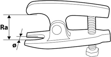 37D410 Съемник шаровых опор, 45 x 15 мм