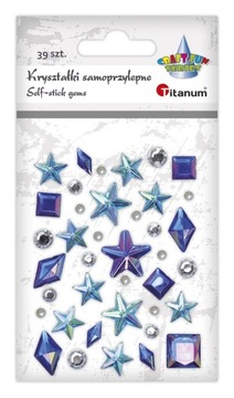 Kryształki samoprzylepne Titanum mix wzorów 39 szt