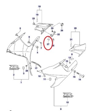 PODUSZKA OWIEWKI SUZUKI GSX-R 94612-31F00