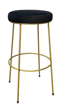 Hoker glamour złoty taboret 66 niski 1p welur