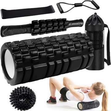 WAŁEK DO MASAŻU PLECÓW NÓG MASAŻER ĆWICZEŃ FITNESS ROLER DUŻY EVA 33CM