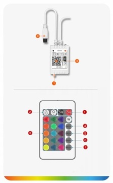 TAŚMA LED NEON 15M RGB (1x15)APLIKACJA WIFI TUYA PILOT IP67 24V WODOODPORNA