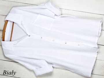 915 РУБАШКА ИЗ МУСЛИНА, объемная ТУНИКА, ХЛОПОК, ПУГОВИНЫ