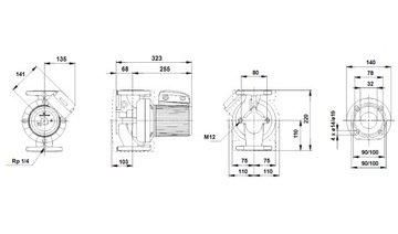 Циркуляционный насос Grundfos UPC 32-60 PN6 400 В