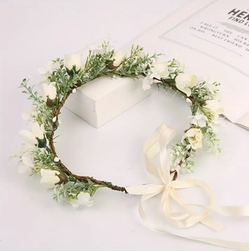 Повязка на голову с венком для причастия, венки для причастия, похожие на живые цветы, для головы в стиле бохо.