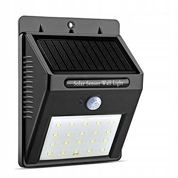 LAMPA SOLARNA 20LED Z CZUJNIKIEM ZMIERZCHU I RUCHU
