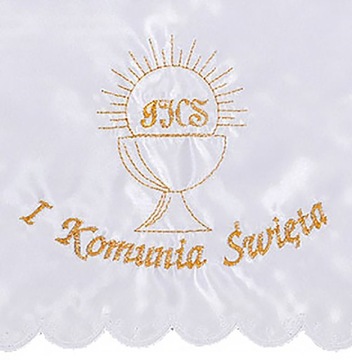 CHUSTECZKA KOMUNIJNA na komunię świeca pamiątka komunia dekoracja torebka