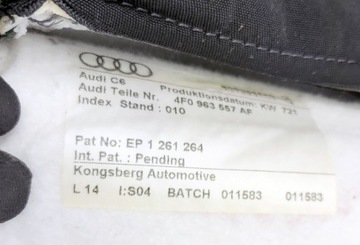 AUDI A6 C6 S-LINE PODPORA SEDADLA PŘEDNÍ LEVÝ ŘIDIČE ELELKTRICKÝ SOUL