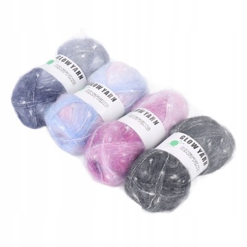 4 рулона блестящей пряжи по 152 ярда каждый Soft Craft DIY LB