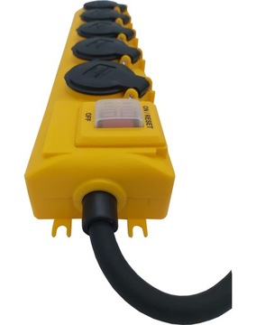 КАБЕЛЬ-УДЛИНИТЕЛЬ ПИТАНИЯ 5 РОЗЕТОК 2 м IP54