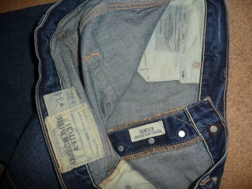 Spodnie dżinsy ABERCROMBIE W34/L32=47/110cm jeansy