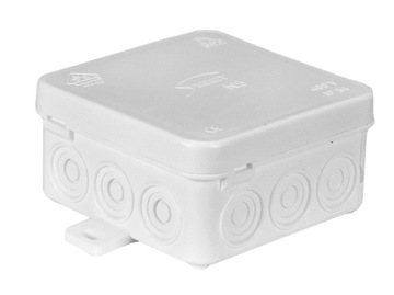 Puszka n/t hermetyczna z dławicą zintegrowaną 75x75x39mm IP54 biała N5 8300