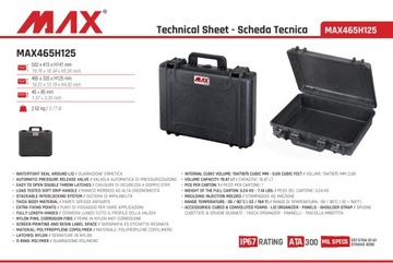 Чемодан герметичный MAX465S 502x415x141 мм