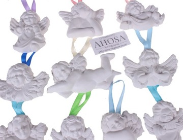 Гипсовые фигурки, ангелочки, мишки, ёлка, Дед Мороз 55