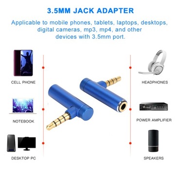 2 шт., 3,5 мм, аудиоадаптер «папа-мама», прямоугольный стереокабель для наушников