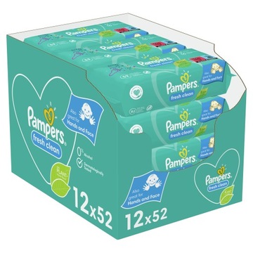 Chusteczki nawilżane Pampers Fresh Clean 12 x 52 szt.