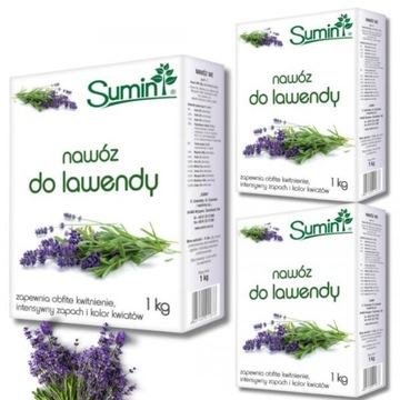 Nawóz Do Lawendy Obfite Kwitnienie Intensywny Kolor Kwiatów Sumin 1 kg x3
