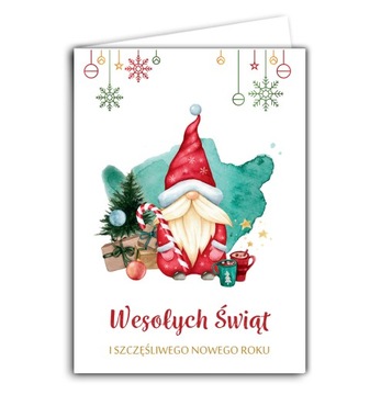 Фирменная рождественская открытка, конверт с логотипом + пожелания