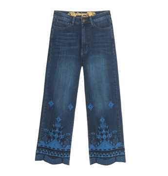 Spodnie Desigual damskie jeansy kuloty 7/8 W28
