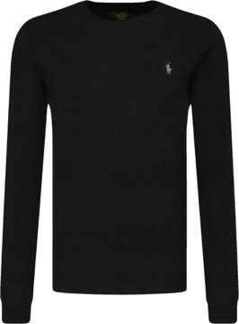 RALPH LAUREN KOSZULKA Z DŁUGIM RĘKAWEM LONGSLEEVE CZARNA r. M